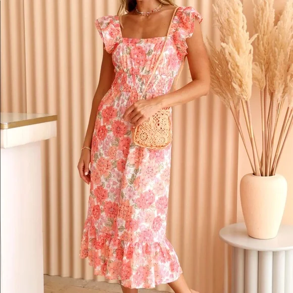 Adelyn Rae | Dresses | Adelyn Rae Claudia Eyelet Embroidered Midi Dress |  Poshmark